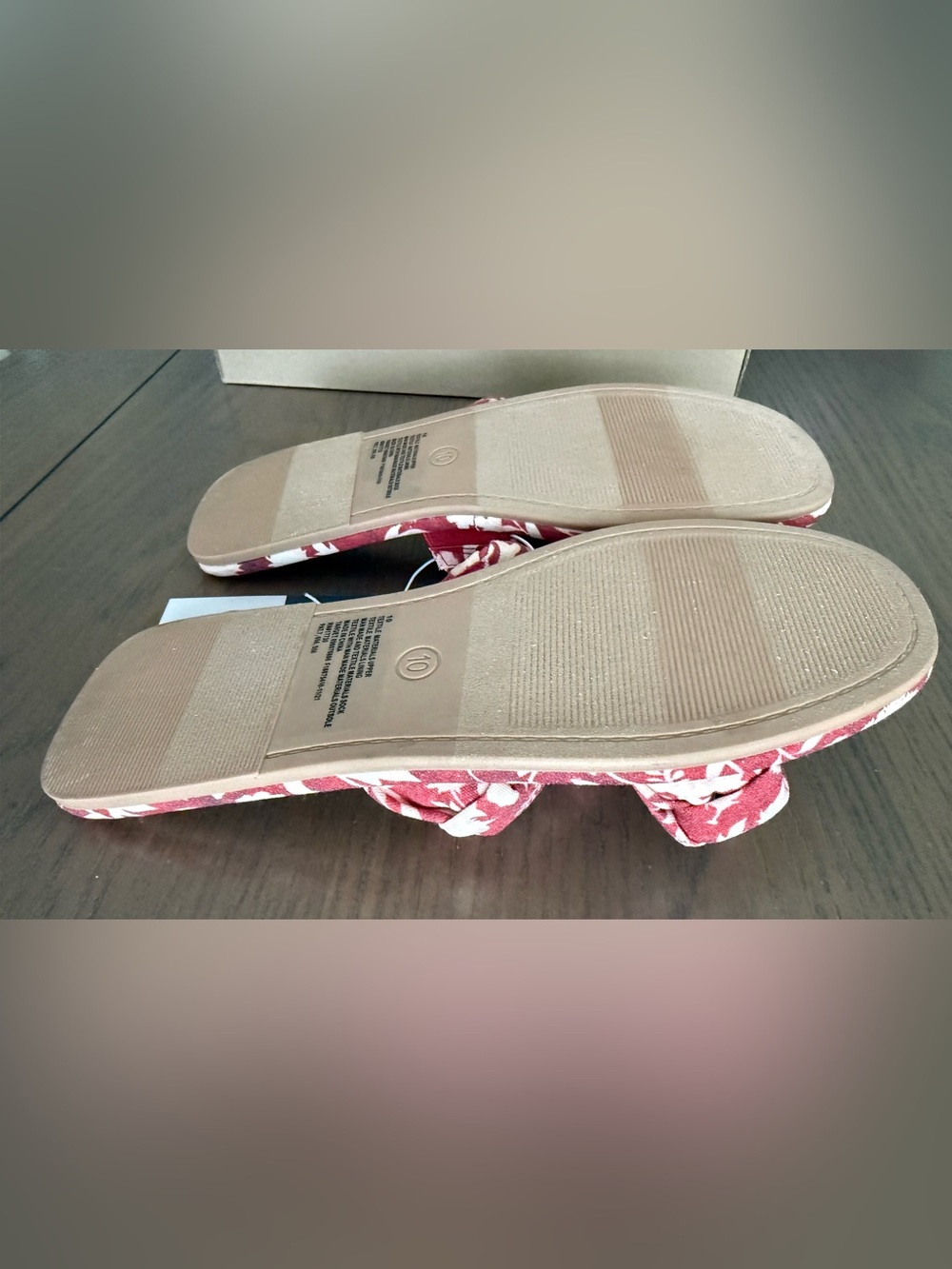 Universal Thread Women's Meg Knotted Slide Sandals Rust Red Size 10 - Picture 4 of 8